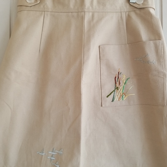 VTG Women’s Sporting Life Skirt Maxi Embroidered Geese Cattails Size Medium - Picture 2 of 12